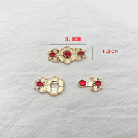 Accessoire Décoratif pour Vêtements, Bouton Style Chinois Vintage Décontracté, Col Cheongsam Hanfu, Plaqué Alliage de Zinc, Vente Directe Usine
