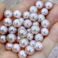 Perlas Naturales de Agua Dulce Teñidas, Redondas, de 7-8mm, Coloridas, Lisas, Sueltas, para la Elaboración de Collares, Precio de Fábrica de Muses Jewels