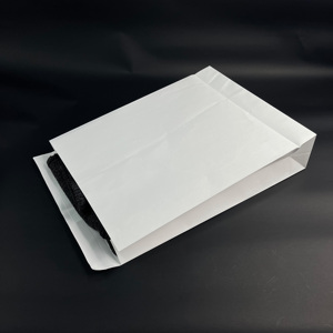 ถุงกระดาษคราฟท์สีขาวพิมพ์โลโก้เต็มใบตามสั่ง - ถุงใส่ของขวัญแบบด้าน ถุงบรรจุภัณฑ์ของขวัญ ถุงกระดาษคราฟท์สำหรับส่งของ - Product Image 4