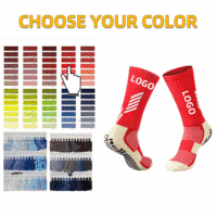 Chaussettes antidérapantes en gros pour le football et le sport, chaussettes de sport à grip pour hommes