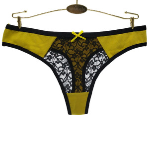 Nieuwste aanbieding: Schattig jong meisje draagt lage taille <span class=keywords><strong>thong</strong></span> G-string kant slipjes <span class=keywords><strong>sexy</strong></span> doorschijnend transparant damesondergoed - Product Image 3