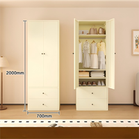 Armoire moderne en acier 2025 avec coiffeuse assemblée et armoire de rangement pour vêtements suspendus durables