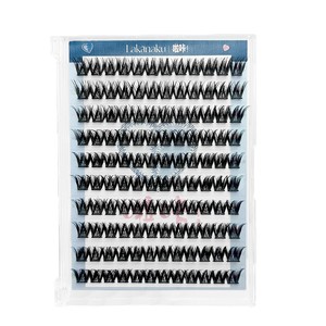 Cils magnétiques Lakanaku, 10 rangées, sans colle, épais, courbés, avec pince à épiler, 12 mm, 14 mm, fibres mixtes importées - Product Image 1