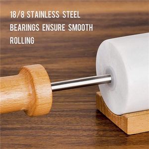 Rodillo para hornear, pasador de arcilla acrílica transparente único con medición, rodillo para galletas medido, venta de banquetes, Base de descanso - Product Image 5