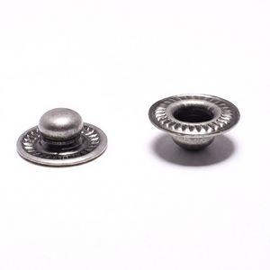 Custom Brass Round Metal Snap Button 4 Part Press <b>Stud</b> Fastener Set - Product Image 3