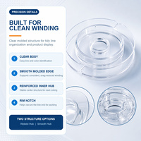 Bobines en plastique moulées par injection, petites, transparentes, vides, de 50 mm, personnalisées OEM, pour ligne de pêche, fil à bijoux, cordon élastique, fil à perler