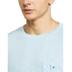 Verano cómodo transpirable ecológico hombres impresión camiseta bolsillo diseño personalizado marca tejido de punto venta al por mayor exportación - Product Image 3