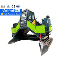 Retourneur de compost de type chenillé LANE pour huile de palme EFB, machine de traitement des déchets de palmier