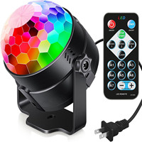 Luces Láser DJ Remotas, Luces Estroboscópicas para Escenario, Activadas por Sonido, LED con Clasificación IP33, para Fiestas de Navidad, Decoración del Hogar y Habitaciones