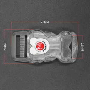 뼈 모양 반사 LED 개 목걸이 플라스틱 투명 1 인치 퀵 사이드 릴리스 버클 개 가죽 끈 액세서리 - Product Image 3