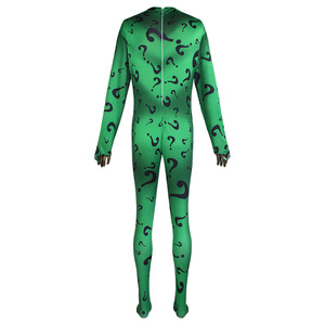 Combinaison de cosplay Riddler verte à motif de signe d'interrogation, costume unisexe pour spectacle sur scène - Product Image 5