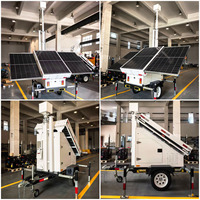 Tour de sécurité mobile avec caméra, tours de surveillance CCTV portables pour la surveillance des zones éloignées