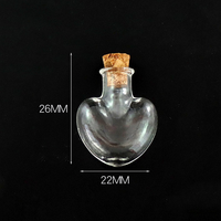 Mini-bocal irrégulier réutilisable en verre borosilicate avec bouchon en liège pour flacons à vœux – Vente en gros