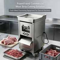 Coupe-viande commercial électrique automatique en acier inoxydable pour la transformation de la viande fraîche, trancheuse à viande, coupe-lanières de viande