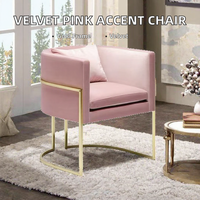 Chaise de salle à manger ergonomique STAR moderne en velours rembourré avec structure en métal doré stable et durable pour la maison, le bureau, le salon et la salle de séjour