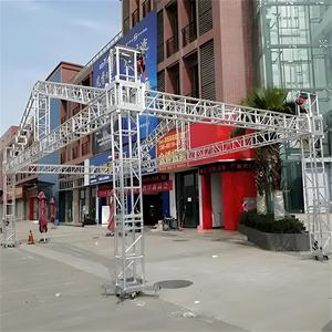 <span class=keywords><strong>Precio</strong></span> barato, estructura de sonido cuadrada, altavoz de <span class=keywords><strong>techo</strong></span> ligero, telón de fondo de escenario, sistema de armazón de iluminación de aluminio - Product Image 1