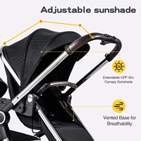Poussette double tandem pliable pour bébés, chariot jumeaux haute qualité avec grand panier de rangement pour les voyages des frères et sœurs