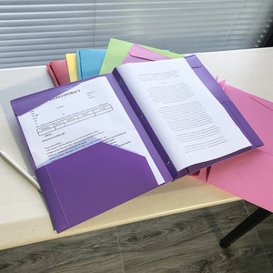 Carpeta de Archivos de PP de Colores Surtidos al por Mayor, con 2 Bolsillos y 3 Anillas, para Documentos Escolares y de Oficina - Product Image 2