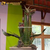 Modèle Animatronic Dragon à trois têtes avec ailes