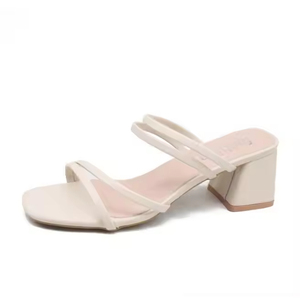 Women Summer High <b>Heels</b> Sandals Women Thick High <b>Heels</b> Bohemian Fashion Classic Non Slip Sandals Shoes 3 Colors - Product Image 5