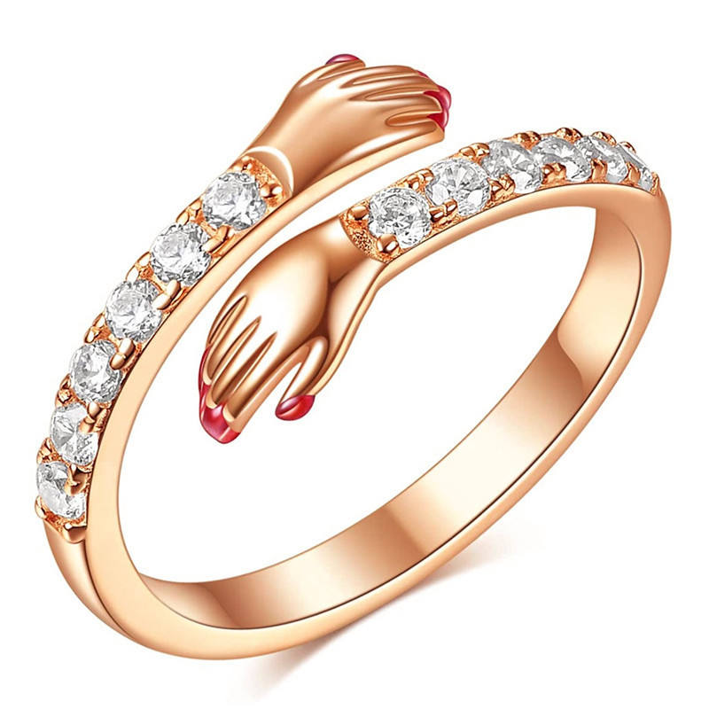 Rose gold ring-with diamond