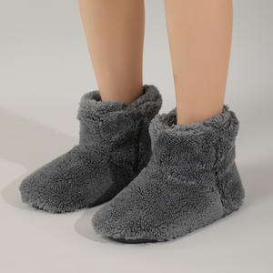 Wholesale Fashion Plush <strong>Ladies</strong> Boot Unisex Winter Fleece Plush Home Warm Indoor <strong>Slippers</strong> Boots Fluffy <strong>Bootie</strong> Home Sock <strong>Slipper</strong> - Product Image 3