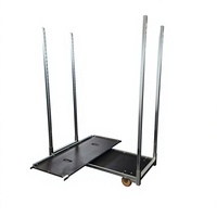Chariot de présentation de fleurs danois à quatre roues avec cadre en acier, personnalisable OEM pour outils d'horticulture