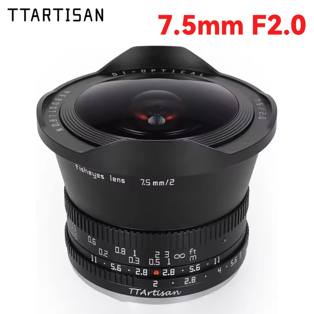 TTArtisan 7.5mm F2.0 APS-C Sensor Fisheye Lens for E Mount and Minolta L-Mount Cameras