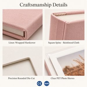 <span class=keywords><strong>Album</strong></span> professionnel en lin à couverture rigide pour 60 photos, avec pochettes PET et reliure à dos <span class=keywords><strong>carré</strong></span>, idéal pour les épreuves de studio de mariage - Product Image 3
