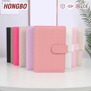 Hongbo, superventas, personalizado, 43 colores, A6, cuero de guijarros, anillas doradas, carpeta de presupuesto para diario/semanal/mensual Notpads/insertos - Product Image 1