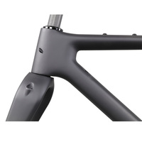 Cadre de vélo de gravier en carbone 700C Design plat avec axe traversant pour l'équitation en gravier