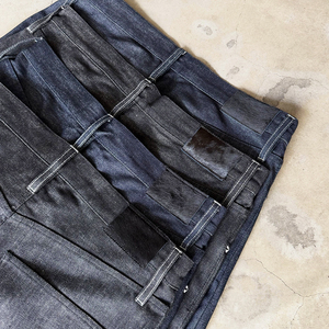 Custom Baggy Jeans High Quality Casual Stretch Straight <b>Boot</b> Cut Wide Leg Salvage Japanese Raw Selvedge Denim Designer Jeans - Product Image 4
