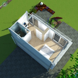 บ้านคอนเทนเนอร์หรู 2 ชั้นยอดนิยมสำหรับอยู่อาศัย บ้านคอนเทนเนอร์แบบลอฟท์พร้อมเฟอร์นิเจอร์ครบครันและบันได - Product Image 6