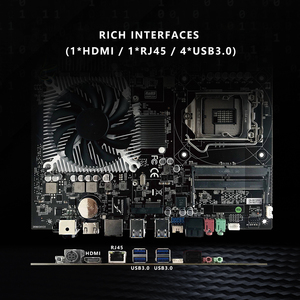 Nvd GTX 1050 Ti เมนบอร์ดโปรเจคเตอร์ระบบฝังตัวสำหรับเครื่องโฆษณาสนับสนุน DDR4 - Product Image 4