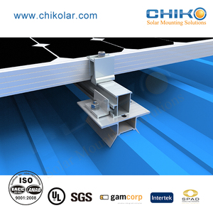 Aluminium profiel zonnepaneel stellingsysteem met klem voor trapezium plaatwerk dak - Product Image 3