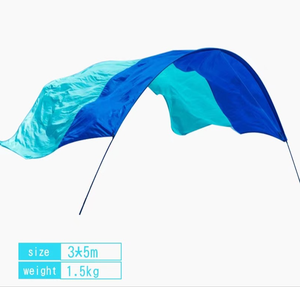 Cao Cấp Polyester Vải Uv50 + Bãi Biển Lều Tán Fringe Bằng Gỗ Cực Pop up In Bãi Biển Bóng Râm Ô Cabana - Product Image 2