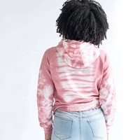 Mujeres al por mayor más tamaño Tie Dye manga larga con capucha ropa casual suelta sudadera tops jersey de gran tamaño sudaderas con capucha de algodón