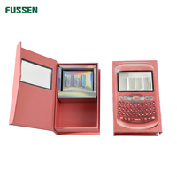 Boîte magnétique rigide en papier artistique imperméable et écologique FUSSEN pour ongles press-on, emballage personnalisé avec logo rose