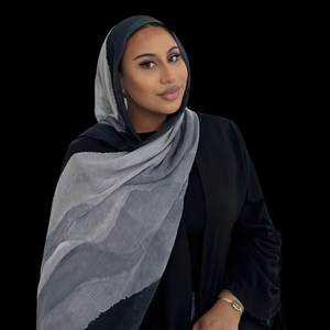 Hijab élégant en coton modal avec blocage des couleurs design multifonction pour femmes musulmanes écharpes longues et châles toutes saisons - Product Image 4