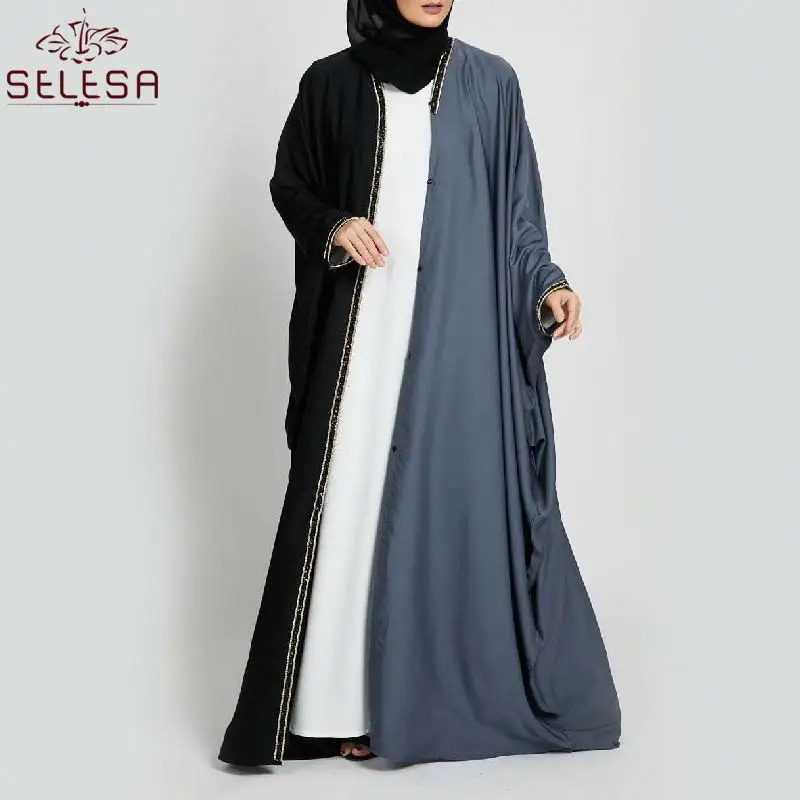 2020 Latest Fashion Black Dress Islamic Robe Muslim Dresses Pakistan Abaya