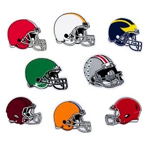Patchs brodés thermocollants en forme de casque de football, en tissu polyester, pour vêtements, sacs, chapeaux - Product Image 3