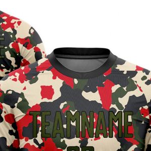<b>Camouflage</b> Soccer Jersey Short Sleeve Football <b>Shirt</b> Breathable Quick Dry Lightweight Sports Uniform for Match Training Practice - Product Image 4