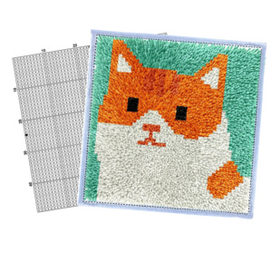 Verdadero fabricante bordado Latch Hook Kits funda de almohada suave Diy lindo perro naranja funda de cojín de <span class=keywords><strong>punto</strong></span> de <span class=keywords><strong>cruz</strong></span> <span class=keywords><strong>para</strong></span> coche y hogar - Product Image 1