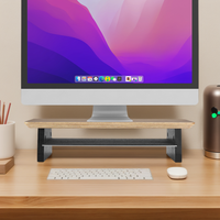Bureau d'ordinateur en bois de style nordique moderne de haute qualité, compatibilité multi-appareils, supports essentiels pour ordinateur portable pour le bureau à domicile et l'étude