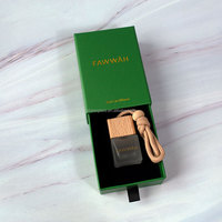 Flacon diffuseur de parfum pour voiture populaire, vide, 8 ml, 10 ml, en verre de forme carrée, avec bouchon à vis et impression sérigraphiée