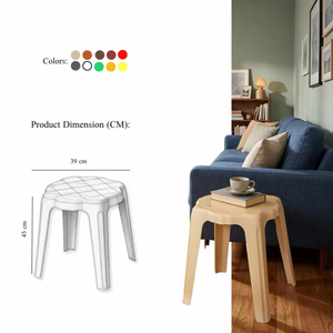 Traditional Lightweight PP <b>Plastic</b> Coffee <b>Table</b> Durable Stackable Design Waterproof Eco-Friendly Indoor <b>Outdoor</b> Use for Living - Product Image 2