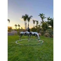 Statues d'animaux sur mesure de grande taille, sculptures en acier inoxydable pour l'extérieur, utilisables dans la construction urbaine