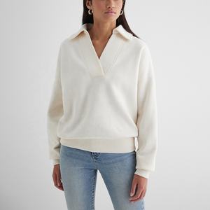 Pull vierge à la mode pour femmes personnalisé Pull décontracté à col en V Bas Polo <span class=keywords><strong>Sweat</strong></span>-shirt oversize unisexe Jumper Sweatshirts pour femmes - Product Image 1