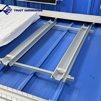 Composants de structure solaire photovoltaïque, rail de montage solaire en aluminium, système de montage solaire