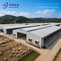 Bâtiment de Porcherie en Structure Acier Préfabriquée Personnalisée, Étable Moderne Automatisé pour Élevage Porcin, Abri Industriel pour Porcs Haute Résistance